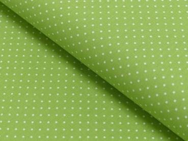 Baumwoll Druck Tupfen Lemon/ Weiß 2mm